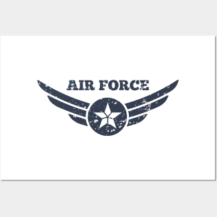 Air Force Vintage Insignia Star and Wings Posters and Art